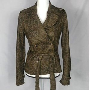 Current/Elliott green animal print jacket